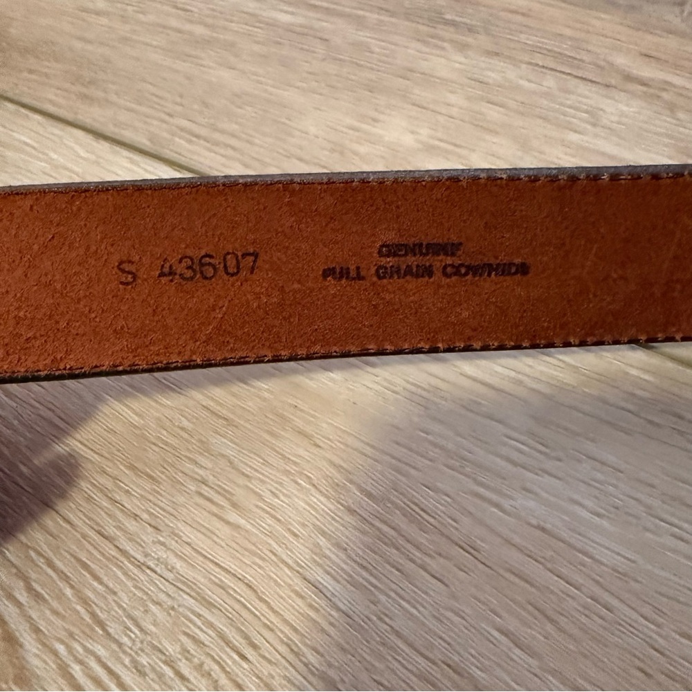 Brighton Brown Leather Belt with Ornate Silver Buckle - Picture 2 of 3